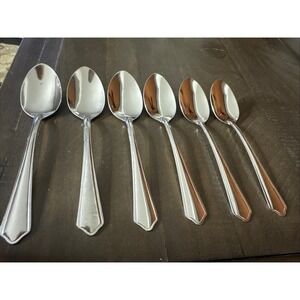 WALCO Pacific Rim 6" Teaspoon Stainless Steel USA -6 Spoons